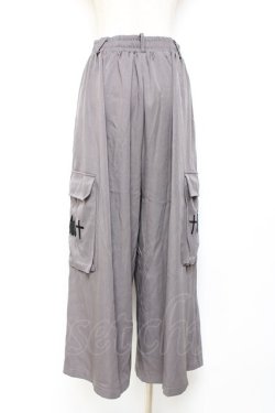 画像3: NieR Clothing / 刺繍ワイドパンツ  グレー Y-25-10-20-120-PU-PA-SZ-ZY