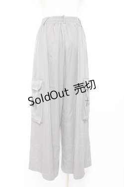 画像3: NieR Clothing / 刺繍ワイドパンツ  グレー Y-25-10-20-120-PU-PA-SZ-ZY