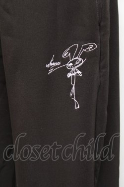 画像3: NieR Clothing / 刺繍ワイドパンツ  黒 Y-25-10-20-122-PU-PA-SZ-ZY