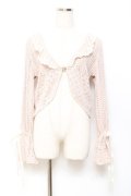 axes femme / ショート丈ニットボレロ M 淡ピンク Y-25-10-20-015-AX-TO-SZ-ZY
