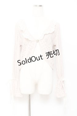 画像1: axes femme / ショート丈ニットボレロ M 淡ピンク Y-25-10-20-015-AX-TO-SZ-ZY