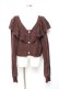 画像1: axes femme kawaii / フリル襟ショートニットカーデ M 茶 Y-25-10-20-025-AX-TO-SZ-ZY (1)