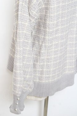 画像3: axes femme / Vネックツイードニット F グレー Y-25-10-20-027-AX-TO-SZ-ZY