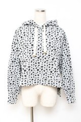 axes femme POETIQUE / ダルメシアン柄カットパーカー M グレー Y-25-10-20-028-AX-TO-SZ-ZI