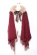 画像1: axes femme / ファーティペット付きストール  ワイン Y-25-10-20-004-AX-TO-SZ-ZY (1)