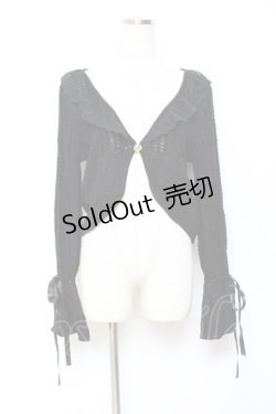 画像1: axes femme / ショート丈ニットボレロ M 黒 Y-25-10-20-030-AX-TO-SZ-ZY