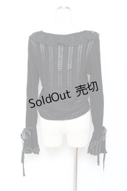 画像2: axes femme / ショート丈ニットボレロ M 黒 Y-25-10-20-030-AX-TO-SZ-ZY