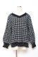 画像1: axes femme / Vネックツイードニット F 黒 Y-25-10-20-032-AX-TO-SZ-ZY (1)