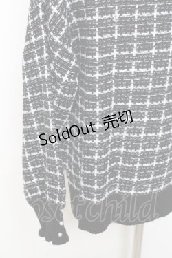 画像3: axes femme / Vネックツイードニット F 黒 Y-25-10-20-032-AX-TO-SZ-ZY