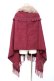画像2: axes femme / ファーティペット付きストール  ワイン Y-25-10-20-004-AX-TO-SZ-ZY (2)