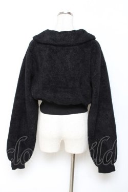 画像2: axes femme POETIQUE / モールニット風クロップドプルオーバー M 黒 Y-25-10-20-033-AX-TO-SZ-ZY