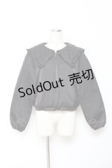 axes femme POETIQUE / キルティングビッグ襟ブルゾン M 黒 Y-25-10-20-035-AX-JA-SZ-ZY