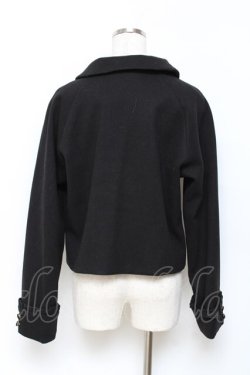 画像2: axes femme / 袖フリルピーコート F 黒 Y-25-10-20-036-AX-CO-SZ-ZY