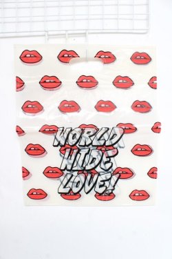 画像2: WORLD WIDE LOVE!(Rydia) / Lip柄ビニールバッグ  乳白色 Y-25-10-25-030-PU-BG-SZ-ZY