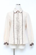 axes femme / ストライプブラウス M ベージュ Y-25-10-25-038-AX-BL-SZ-ZY