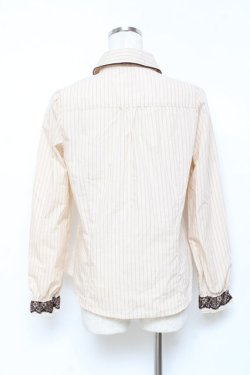 画像2: axes femme / ストライプブラウス M ベージュ Y-25-10-25-038-AX-BL-SZ-ZY
