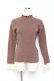 画像1: axes femme / レース配色テレコカットソー M 茶 Y-25-10-25-039-AX-TO-SZ-ZY (1)
