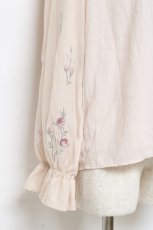 画像3: axes femme / 花刺繍×チュールブラウスプルオーバー M 生成り Y-25-10-25-041-AX-BL-SZ-ZI (3)