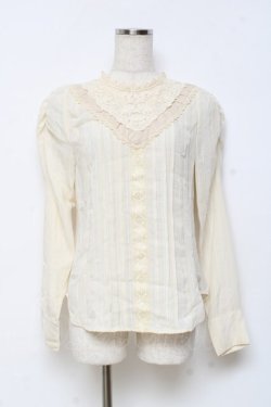 画像1: axes femme / マトン袖ビクトリアンブラウス M 生成り Y-25-10-25-042-AX-BL-SZ-ZY