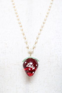 画像1: BABY,THE STARS SHINE BRIGHT / Strawberryネックレス  赤 Y-25-10-25-005-BA-AC-SZ-ZY