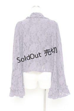 画像2: axes femme / 起毛レース姫袖風ボレロ  パープル Y-25-10-25-046-AX-TO-SZ-ZY