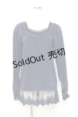 axes femme / 袖蝶モチーフインナーPO M 紺 Y-25-10-25-050-AX-TO-SZ-ZY