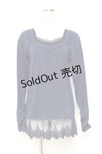 axes femme / 袖蝶モチーフインナーPO M 紺 Y-25-10-25-050-AX-TO-SZ-ZY