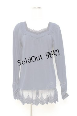 画像1: axes femme / 袖蝶モチーフインナーPO M 紺 Y-25-10-25-050-AX-TO-SZ-ZY