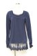 画像1: axes femme / 袖蝶モチーフインナーPO M 紺 Y-25-10-25-050-AX-TO-SZ-ZY (1)