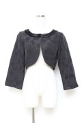 axes femme / ジャガードボレロ M 黒 Y-25-10-25-051-AX-TO-SZ-ZY