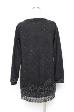 画像2: axes femme / ドット柄ポケットカーディガン M 黒 Y-25-10-25-054-AX-TO-SZ-ZY