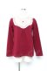 画像1: axes femme / 胸元モチーフブロッキングプルオーバー M ワイン Y-25-10-25-055-AX-TO-SZ-ZY (1)