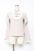 NOEMIE / フレアスリーブバックレースアップカットソー M ピンク Y-25-10-25-057-LO-TO-SZ-ZY