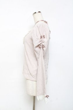 画像3: NOEMIE / フレアスリーブバックレースアップカットソー M ピンク Y-25-10-25-057-LO-TO-SZ-ZY