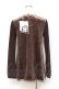 画像2: axes femme / チョーカー付きベロアプルオーバー M チャ Y-25-10-25-059-AX-TO-SZ-ZY (2)