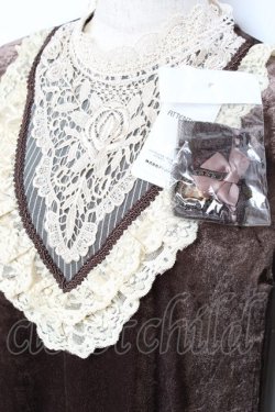 画像3: axes femme / チョーカー付きベロアプルオーバー M チャ Y-25-10-25-059-AX-TO-SZ-ZY