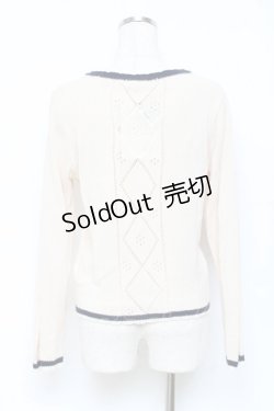 画像2: axes femme / バイカラーライン入りカーデ M 生成り Y-25-10-25-061-AX-TO-SZ-ZY