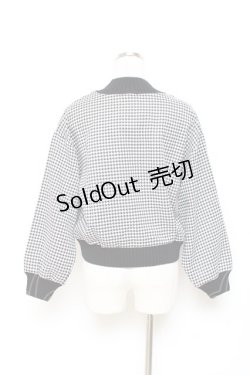 画像2: axes femme POETIQUE / 千鳥柄ゆったりプルオーバー M 黒 Y-25-10-25-062-AX-TO-SZ-ZI