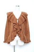 axes femme NOSTALGIE / ラッフルカーディガン M オレンジ Y-25-10-25-063-AX-OP-SZ-ZY
