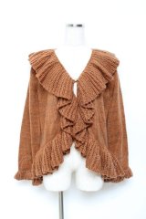 axes femme NOSTALGIE / ラッフルカーディガン M オレンジ Y-25-10-25-063-AX-OP-SZ-ZY