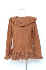 画像2: axes femme NOSTALGIE / ラッフルカーディガン M オレンジY-25-10-25-063-AX-OP-SZ-ZT588 (2)