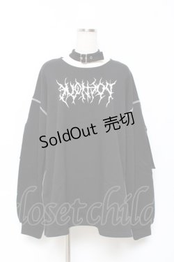 画像1: axes femme POETIQUE / チョーカー風ビックプル  黒 Y-25-10-25-064-AX-TO-SZ-ZY