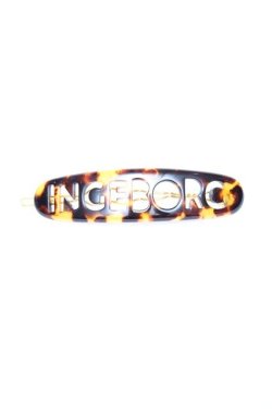 画像2: INGEBORG / ロゴヘアバレッタ  べっこう Y-25-10-25-001-LO-ZA-SZ-ZY