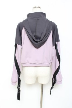 画像2: axes femme POETIQUE / ベルト配色デザインパーカー  ラベンダ Y-25-10-25-067-AX-TO-SZ-ZY