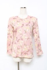 INGEBORG / 百合柄カットソー F ピンク Y-25-10-25-069-LO-TO-SZ-ZY