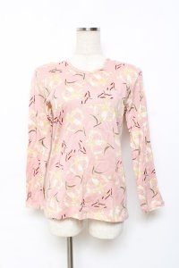 INGEBORG / 百合柄カットソー F ピンク Y-25-10-25-069-LO-TO-SZ-ZY