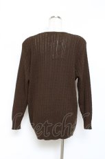 画像2: INGEBORG / 編みニットトップス F ブラウン Y-25-10-25-070-LO-TO-SZ-ZT609 (2)