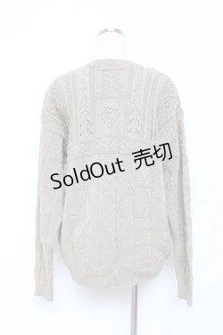 画像2: PINK HOUSE / フリル編みニットカーディガン F カーキ Y-25-10-25-075-LO-TO-SZ-ZY