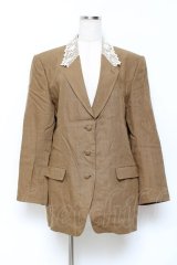 INGEBORG / 襟レースジャケット F カーキ Y-25-10-25-077-LO-JA-SZ-ZY