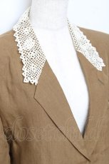 画像3: INGEBORG / 襟レースジャケット F カーキ Y-25-10-25-077-LO-JA-SZ-ZT573 (3)